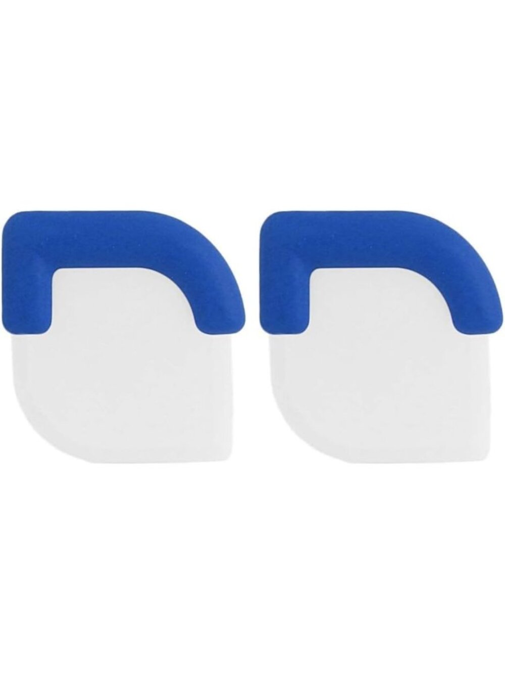 Durable 3" Nylon Plastic Pan Scraper Tool Set with Anti-Slip Handle - 2-Pack